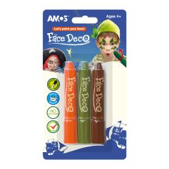 AMOS Face Deco - 3 Colours (OR/KK/BR)  (1 Pack)