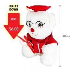 GB20RD : GRADUATION BEAR - RED (1 PIECE)