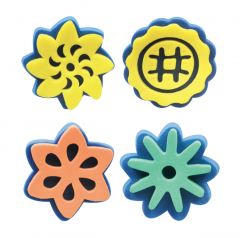 HC TL740: Hobby Craft Foam Stamp Flowers (4 Pieces/Per Pack)