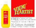 Promo: Young Artist Tempera Set Free Sadipal Kraft Paper