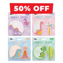 STICKY MEMO 2IN1 PAD- DINOSAURS 12'S