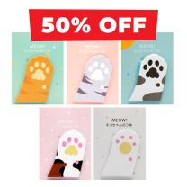 STICKY MEMO PAD- CAT PAWS 10'S