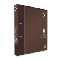 KCK Play 2D-Ring File with Front View Pocket - Brown (1 Piece)