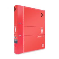 KCK Play 2D-Ring File with Front View Pocket - Red (1 Piece)