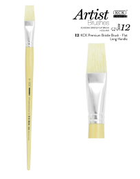 BR 679F-12: KCK Academic Bristle Brushes-Flat #12 (1 Piece)