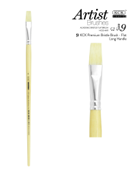 BR 679F-09: KCK Academic Bristle Brushes-Flat #9 (1 Piece)