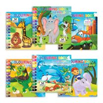 MULTI COLOUR COLOURING BOOK + STICKER 6'S