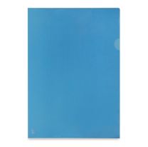 FI A310BL: KCK Play Transparent/Solid L-Shape Folder - Blue (12 Pieces/Per Pack)