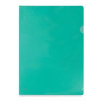 FI A310GN: KCK Play Transparent/Solid L-Shape Folder - Green (12 Pieces/Per Pack)