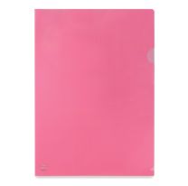 FI A310RD: KCK Play Transparent/Solid L-Shape Folder- Red (12 Pieces/Per Pack)