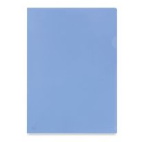 FI A310SBL: KCK Play Transparent/Solid L-Shape Folder - Solid Blue (12 Pieces/Per Pack)