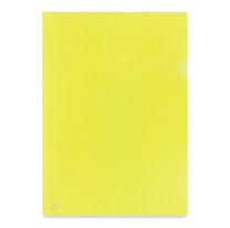 FI A310YL: KCK Play Transparent/Solid L-Shape Folder- Yellow (12 Pieces/Per Pack)