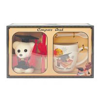 GRADUATION MUG WITH BEAR + SCROLL
