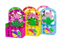 PHBASKET: Wooden Pencil Holder - Flower Basket (6 Pieces/Per Pack)