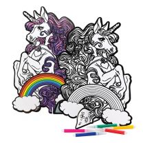 STANDING UNICORN COLOURING KIT 12'S