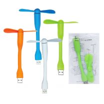 FLEXIBLE USB POWERED MINI FAN 4 COLOURS ASSORTED 12’S