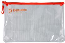 Play: Clear + Mesh Bag A4 - Orange (1 Piece)