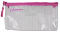Play: Clear + Mesh Bag A5.8 - Hot Pink  (1 Piece)
