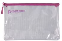 Play: Clear + Mesh Bag A5 - Hot Pink (1 Piece)