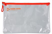 Play: Clear + Mesh Bag A5 - Orange (1 Piece)
